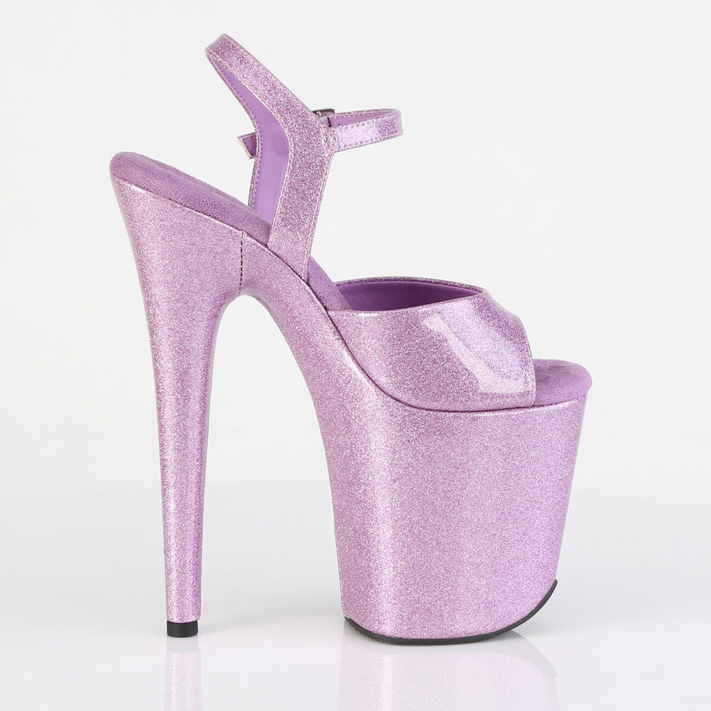 Pleaser Women's Platform Shoes FLAMINGO-809GP Lilac Glitter Pat/M
