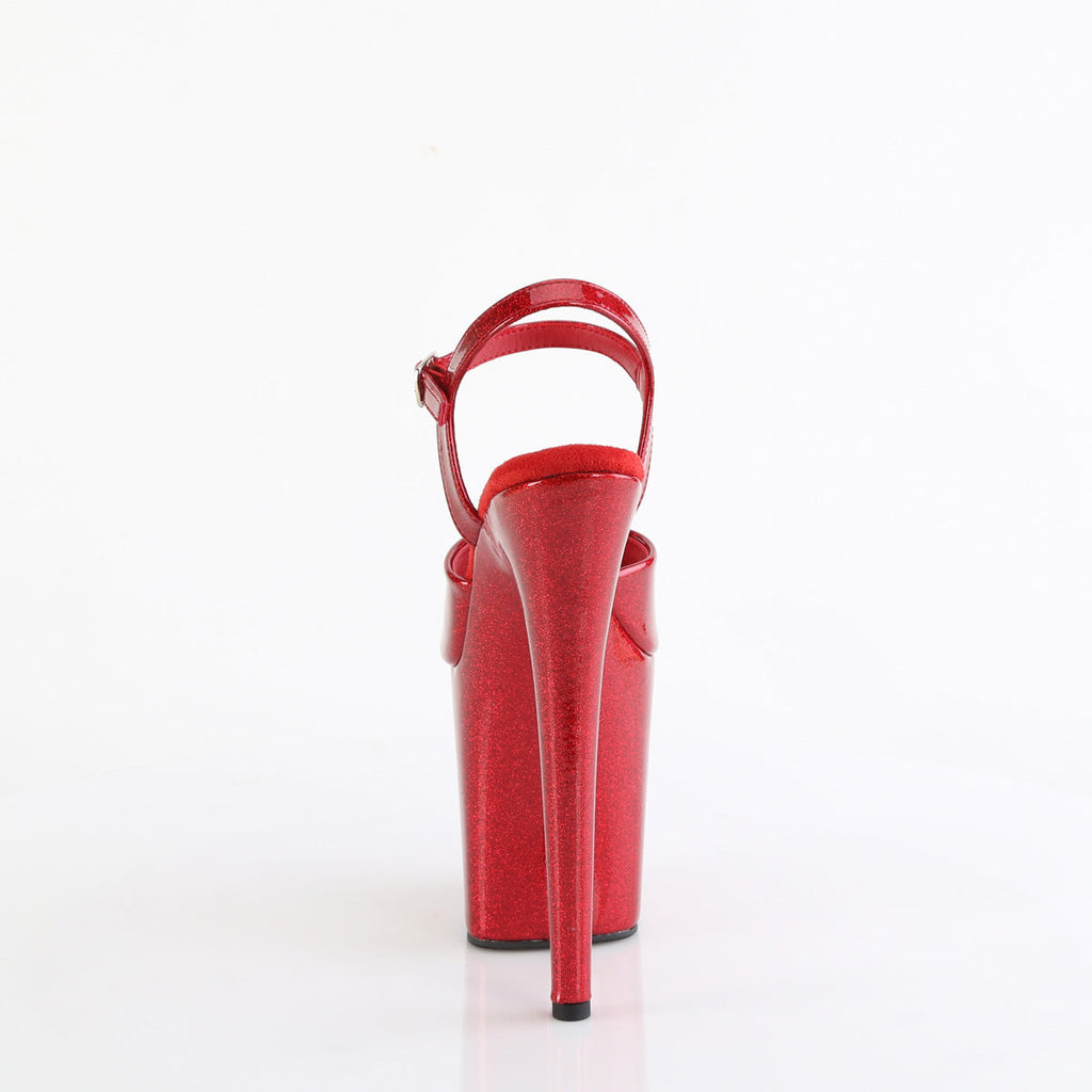 Pleaser   FLAMINGO-809GP Ruby Red Glitter Pat/M