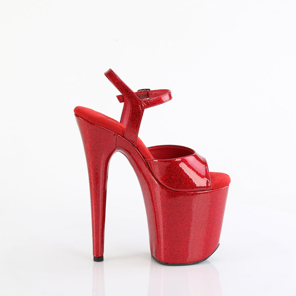 Pleaser   FLAMINGO-809GP Ruby Red Glitter Pat/M