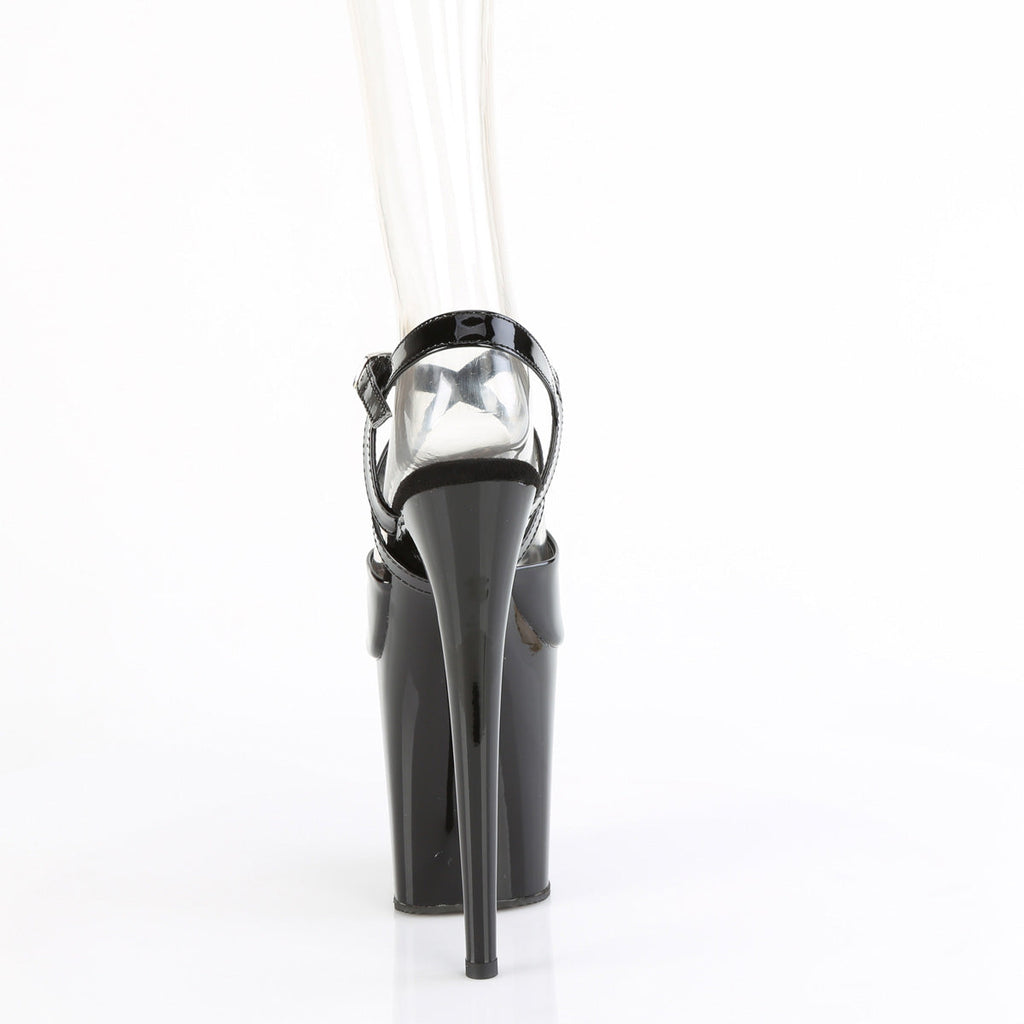 Pleaser   FLAMINGO-824 Blk Pat/Blk