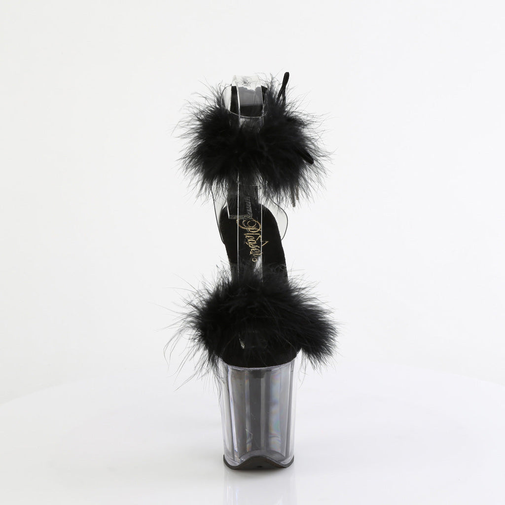 Pleaser   FLAMINGO-824F Clr-Blk Fur/M