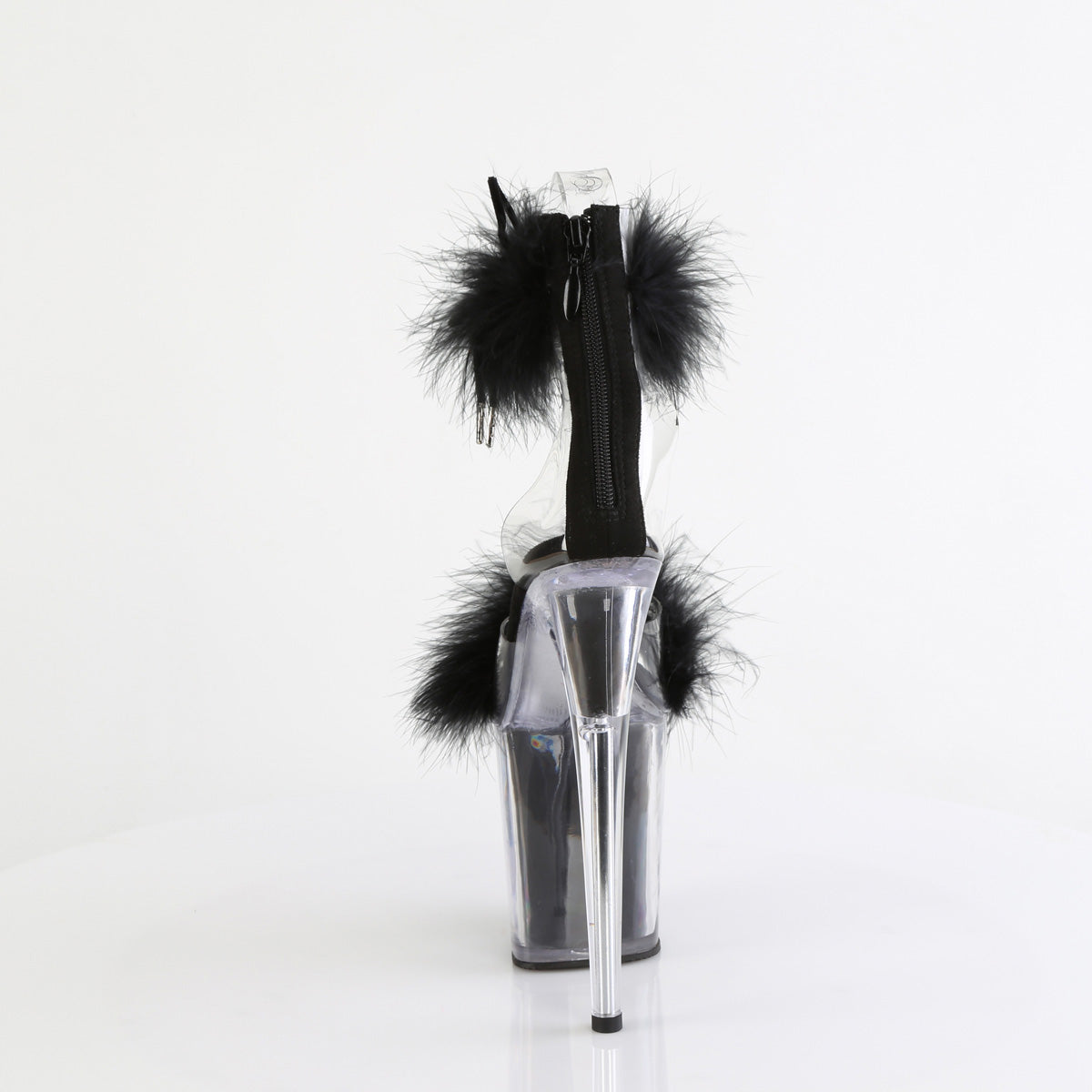 Pleaser   FLAMINGO-824F Clr-Blk Fur/M