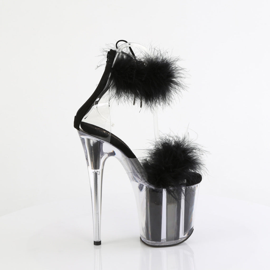 Pleaser   FLAMINGO-824F Clr-Blk Fur/M