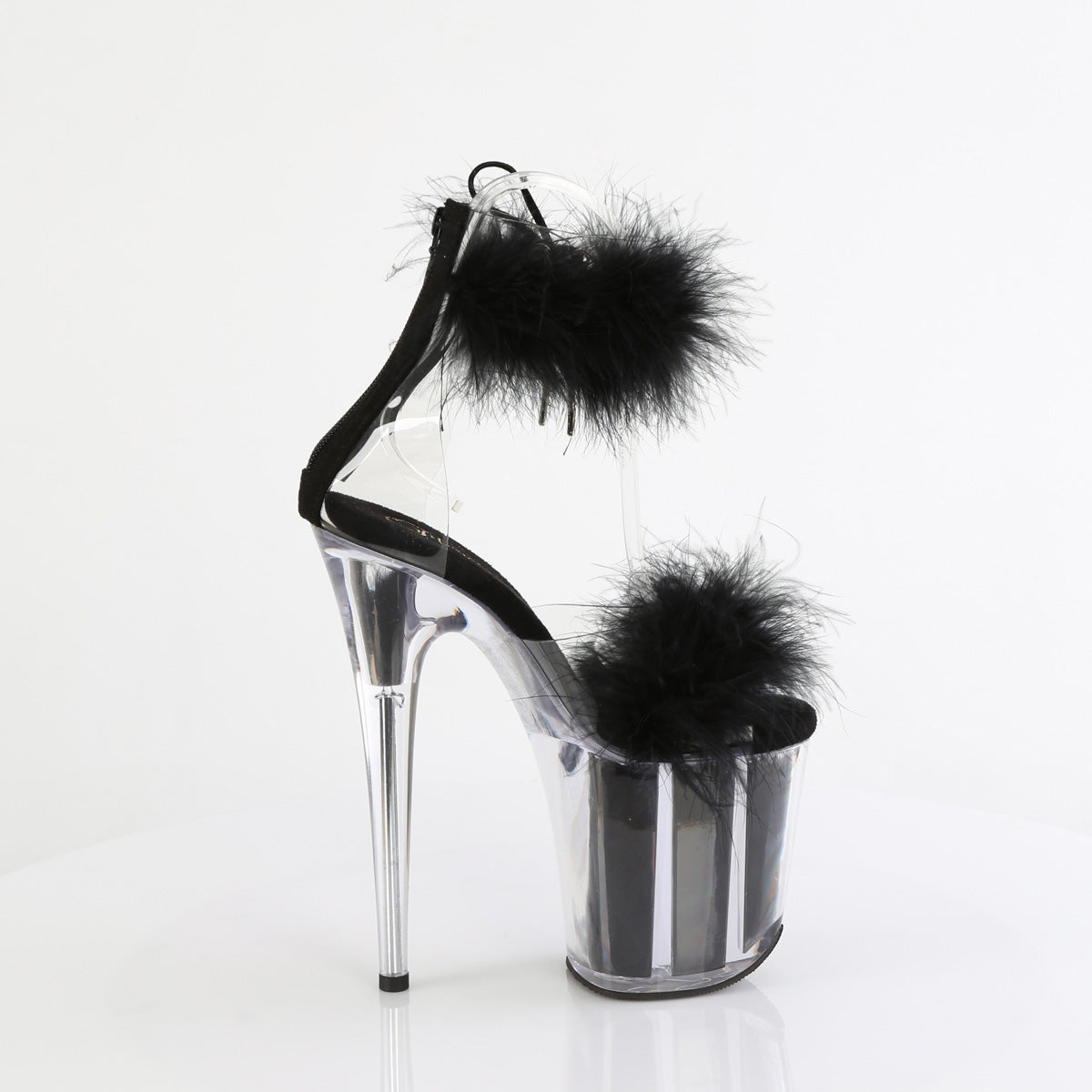 Pleaser   FLAMINGO-824F Clr-Blk Fur/M