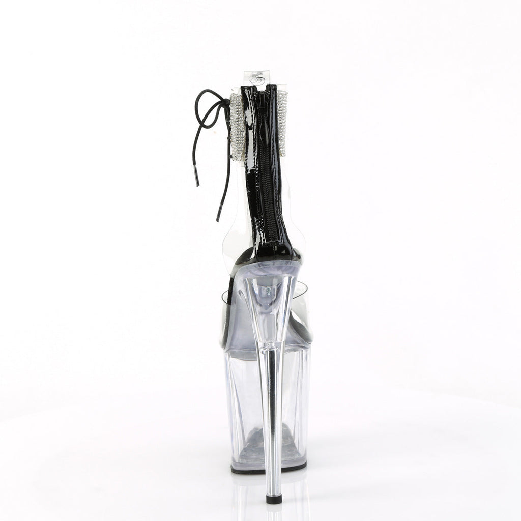 Pleaser   FLAMINGO-824RS Clr-Blk/Clr