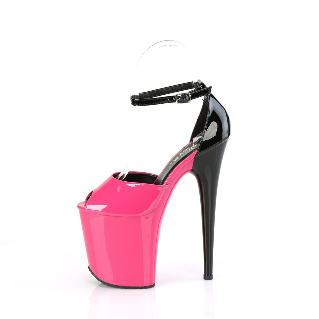 Pleaser   FLAMINGO-868 Fuchsia-Blk Pat/Fuchsia-Blk