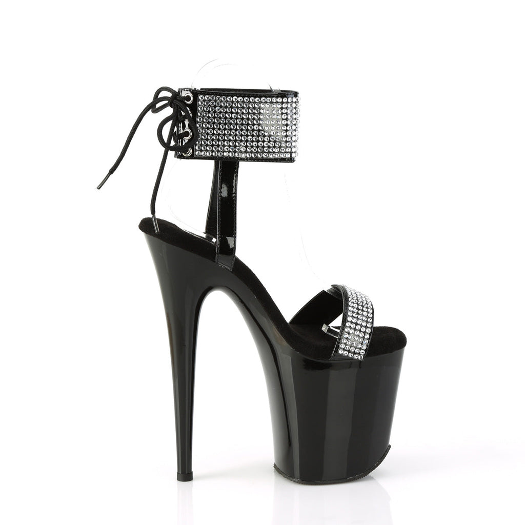 Pleaser   FLAMINGO-870 Blk Pat-RS/Blk