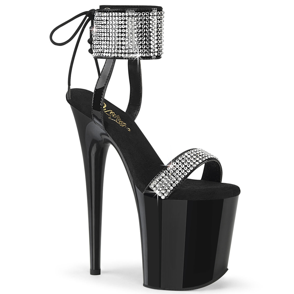 Pleaser   FLAMINGO-870 Blk Pat-RS/Blk