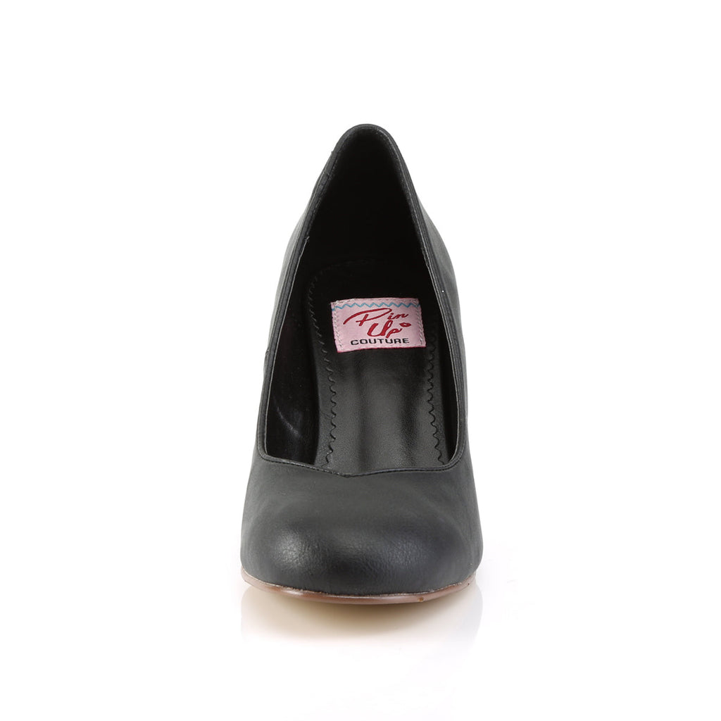 Pin Up Couture Womens Pumps FLAPPER-40 Blk Faux Leather