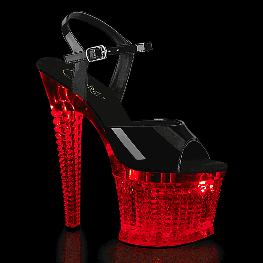 Pleaser Women's Platform Shoes FLASHDANCE-709SPEC Blk/Clr