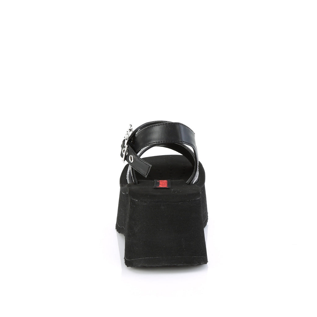 DemoniaCult  Sandals FUNN-10 Blk Vegan Leather
