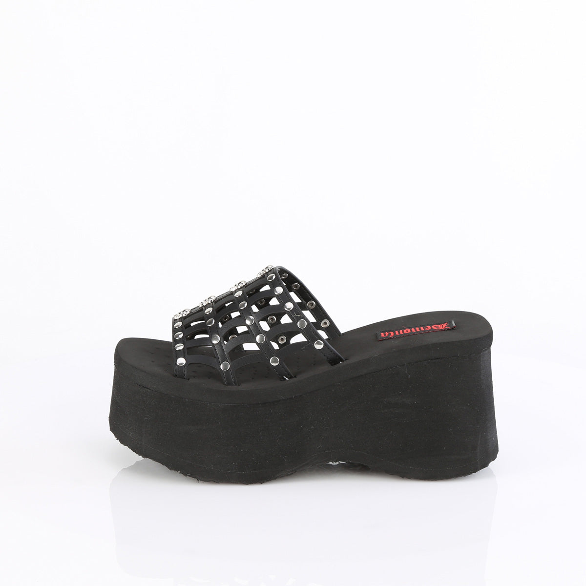 DemoniaCult  Sandals FUNN-13 Blk Vegan Leather