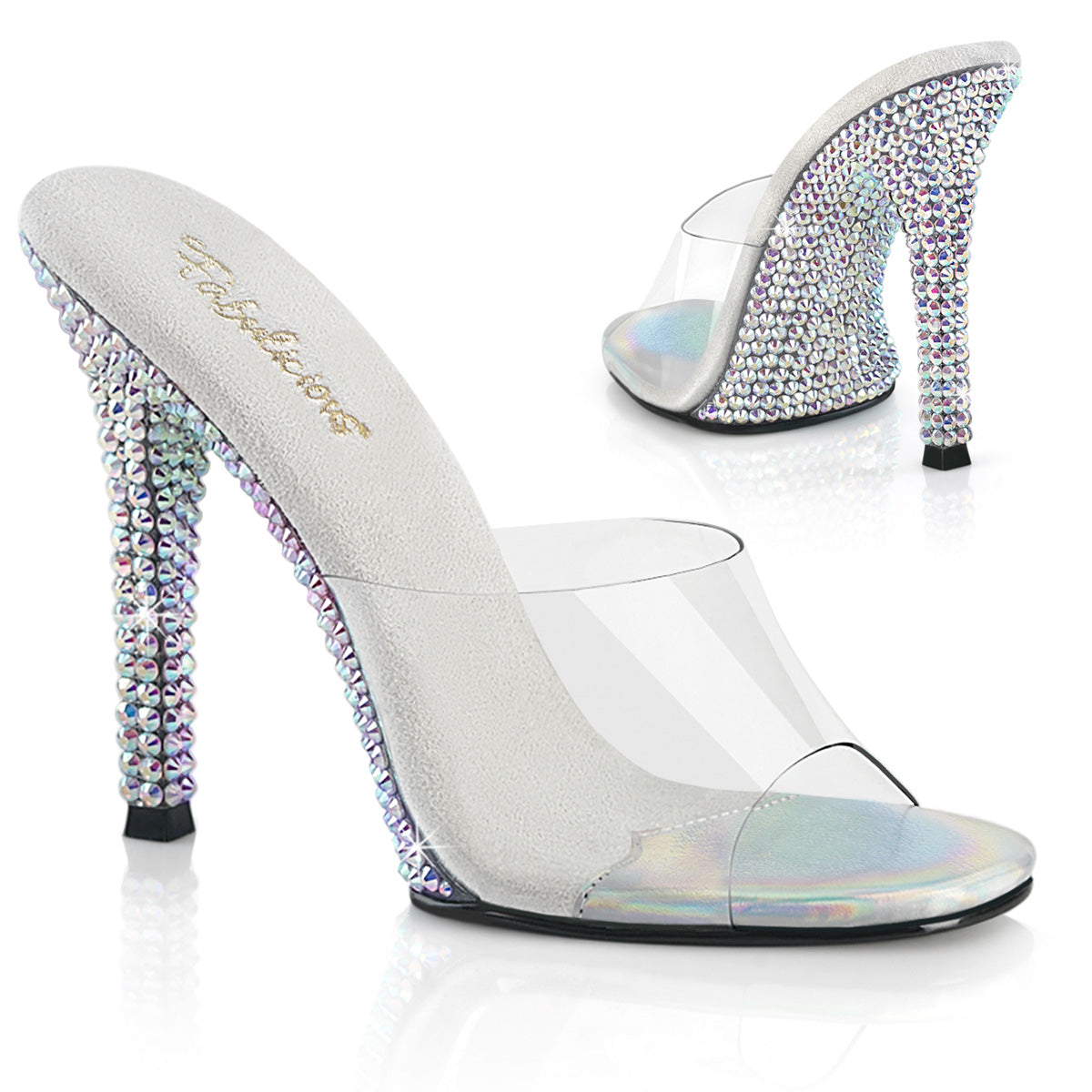 Fabulicious Women's Shoes GALA-01DML Clr/Slv AB RS