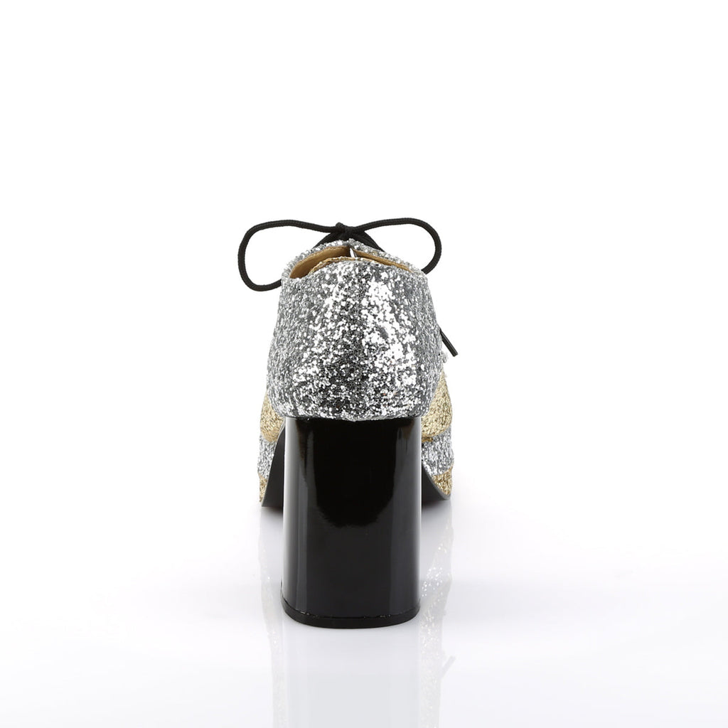 Funtasma Mens Low Shoe GLAMROCK-02 Slv-Gold Glitter