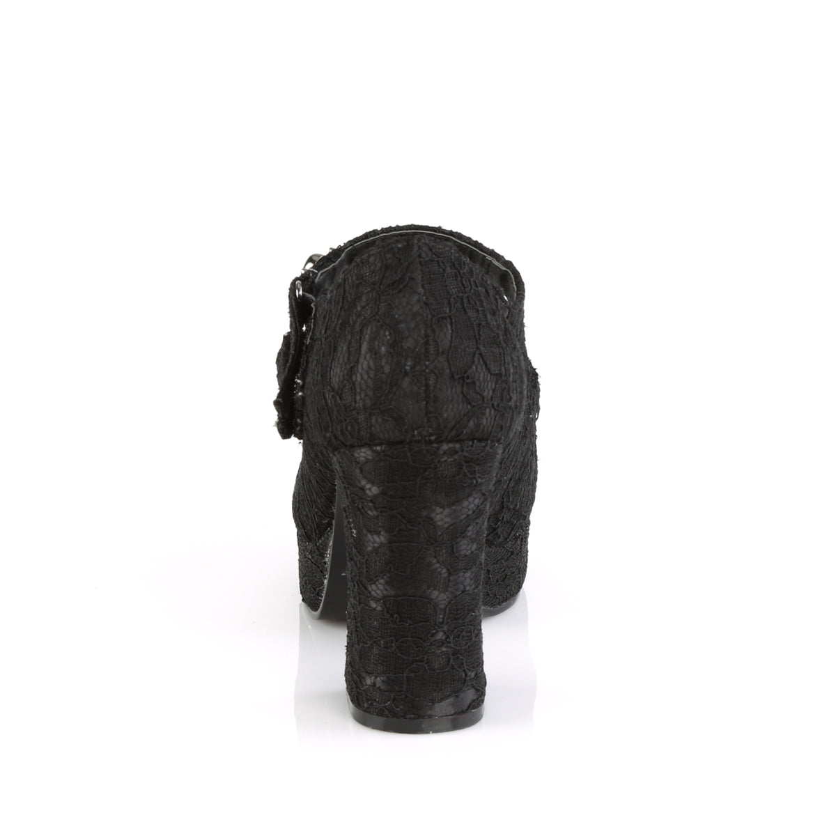 DemoniaCult Womens Pumps GOTHIKA-09 Blk Satin-Lace