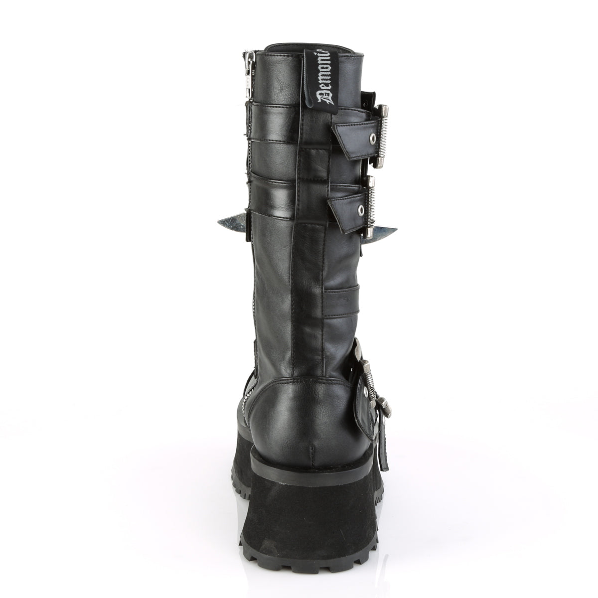 DemoniaCult Mens Boots GRAVEDIGGER-250 Blk Vegan Leather