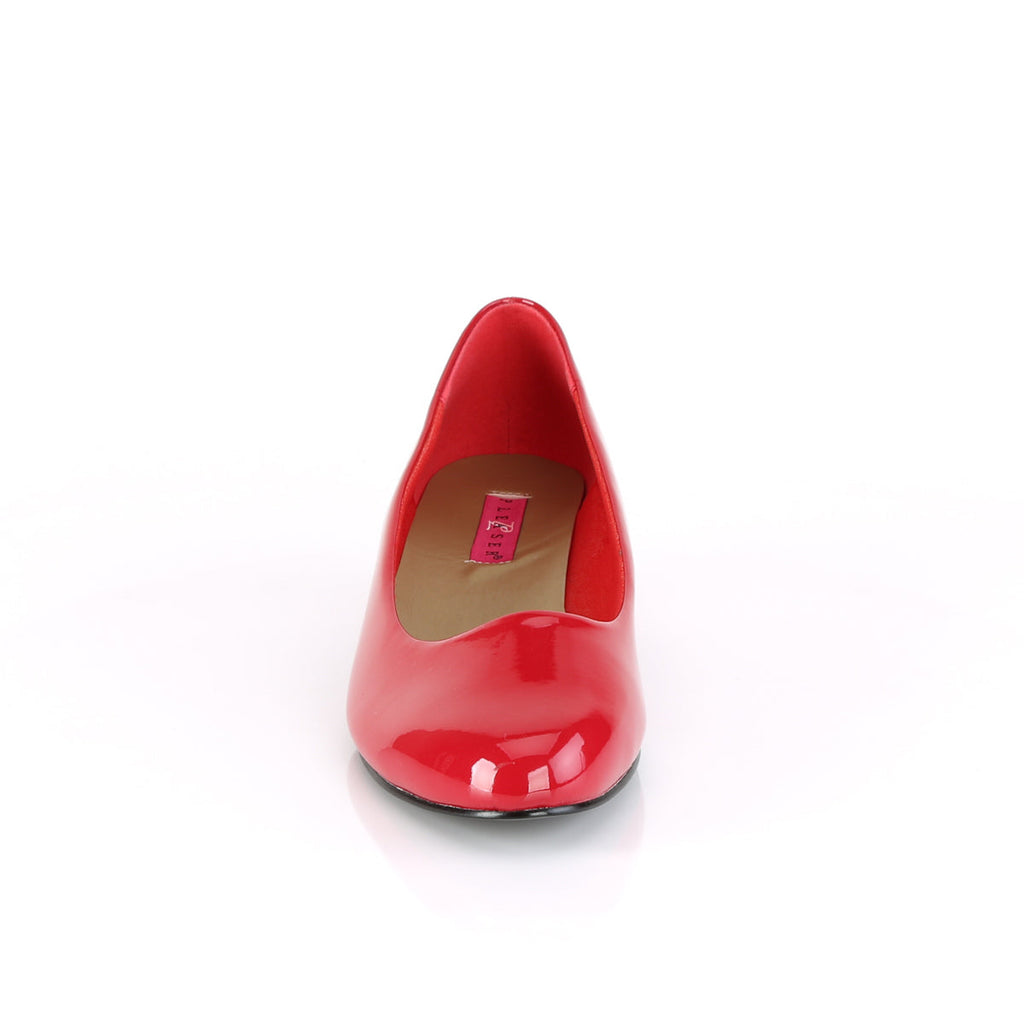 Pleaser Pink Label Womens Pumps GWEN-01 Red Pat