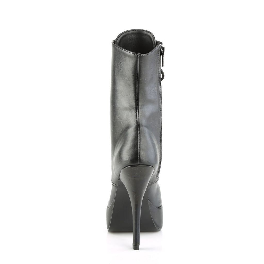 Devious Womens Pumps INDULGE-1020 Blk Faux Leather