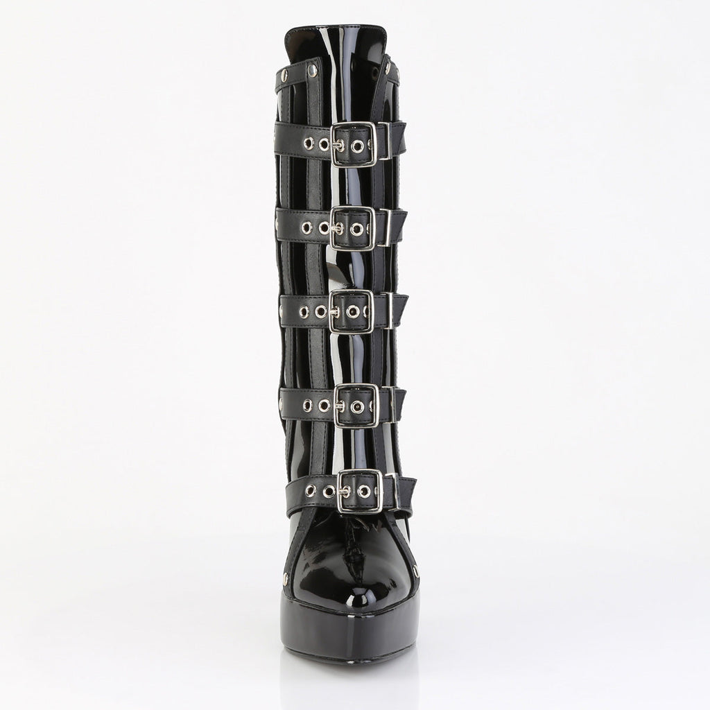 Devious Women's Platforms INDULGE-1038 Blk Pat