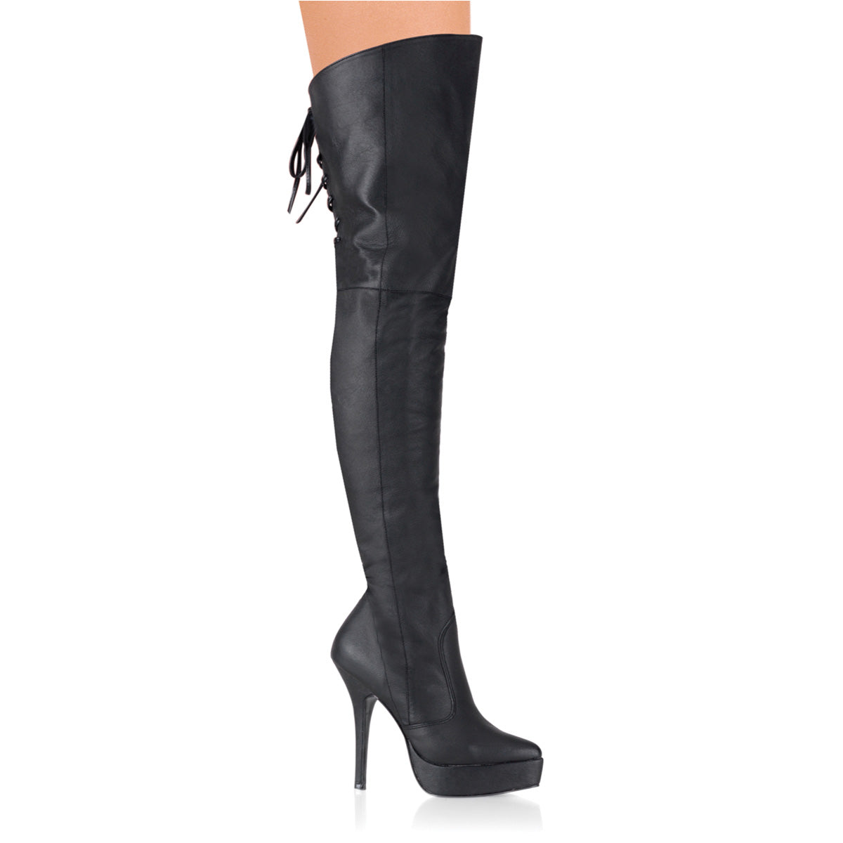 Devious Womens Pumps INDULGE-3011 Blk Leather (P)