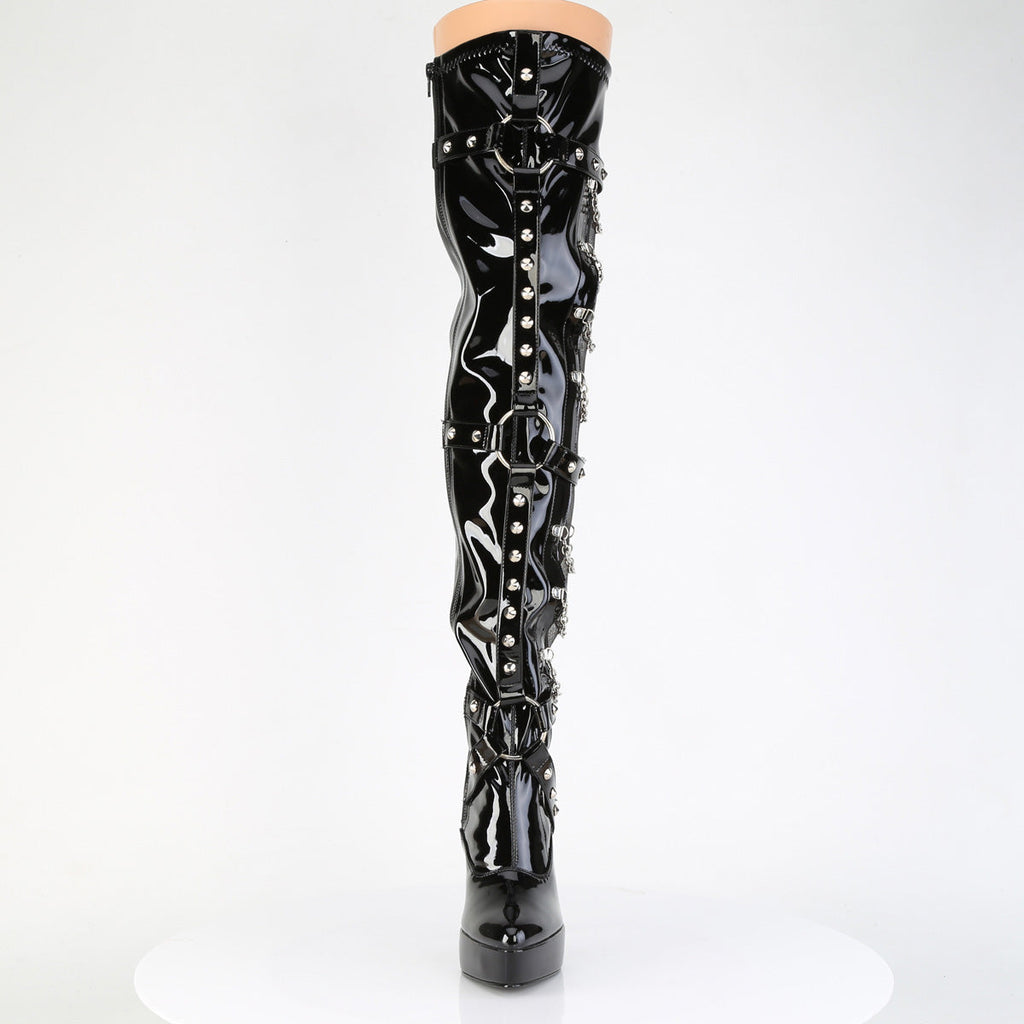 Devious Women's Platforms INDULGE-3026 Blk Pat