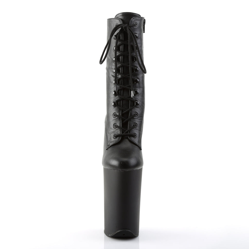 Pleaser Women's Platform Shoes INFINITY-1020 Blk Faux Leather/Blk Matte