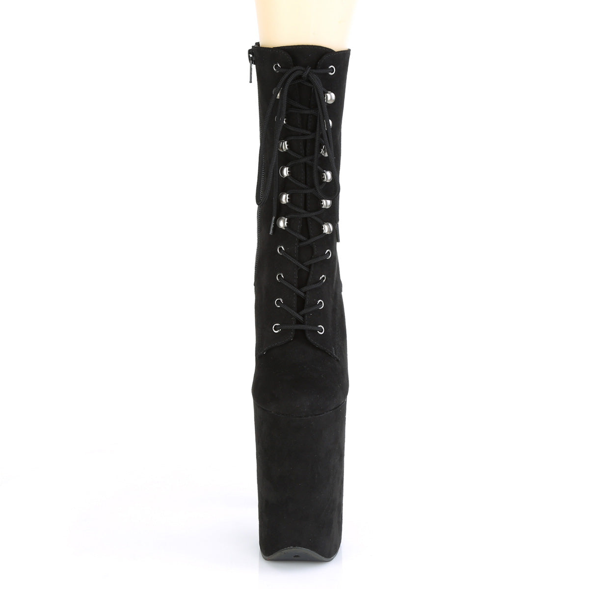 Pleaser Women's Platform Shoes INFINITY-1020FS Blk Faux Suede/Blk Faux Suede