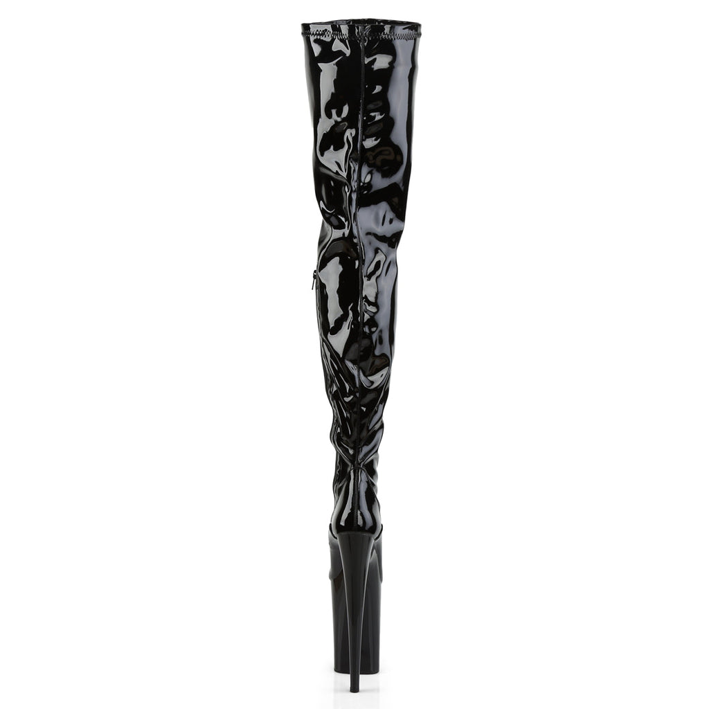 Pleaser Women's Platform Shoes INFINITY-4000 Blk Str Pat/Blk