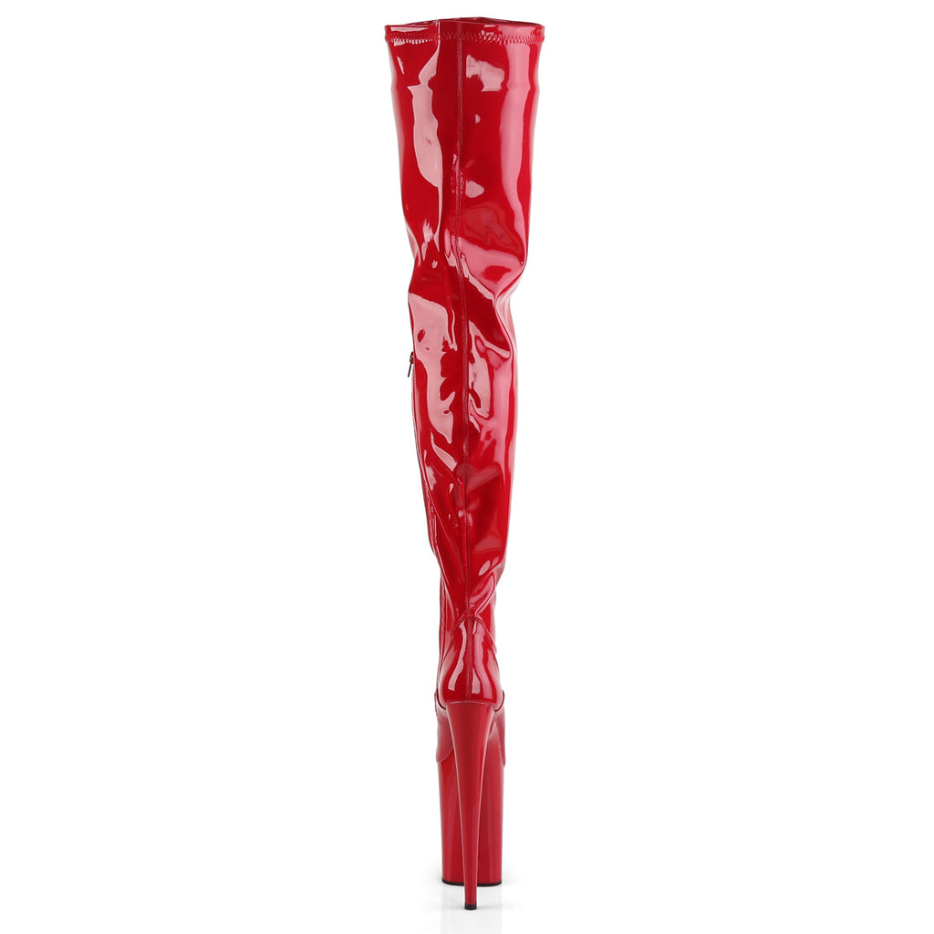 Pleaser Womens Boots INFINITY-4000 Red Str Pat/Red