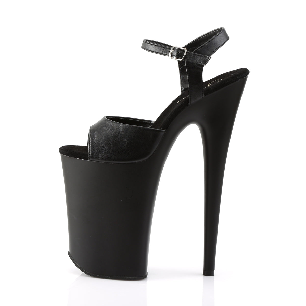 Pleaser Women's Platform Shoes INFINITY-909 Blk Faux Leather/Blk Matte