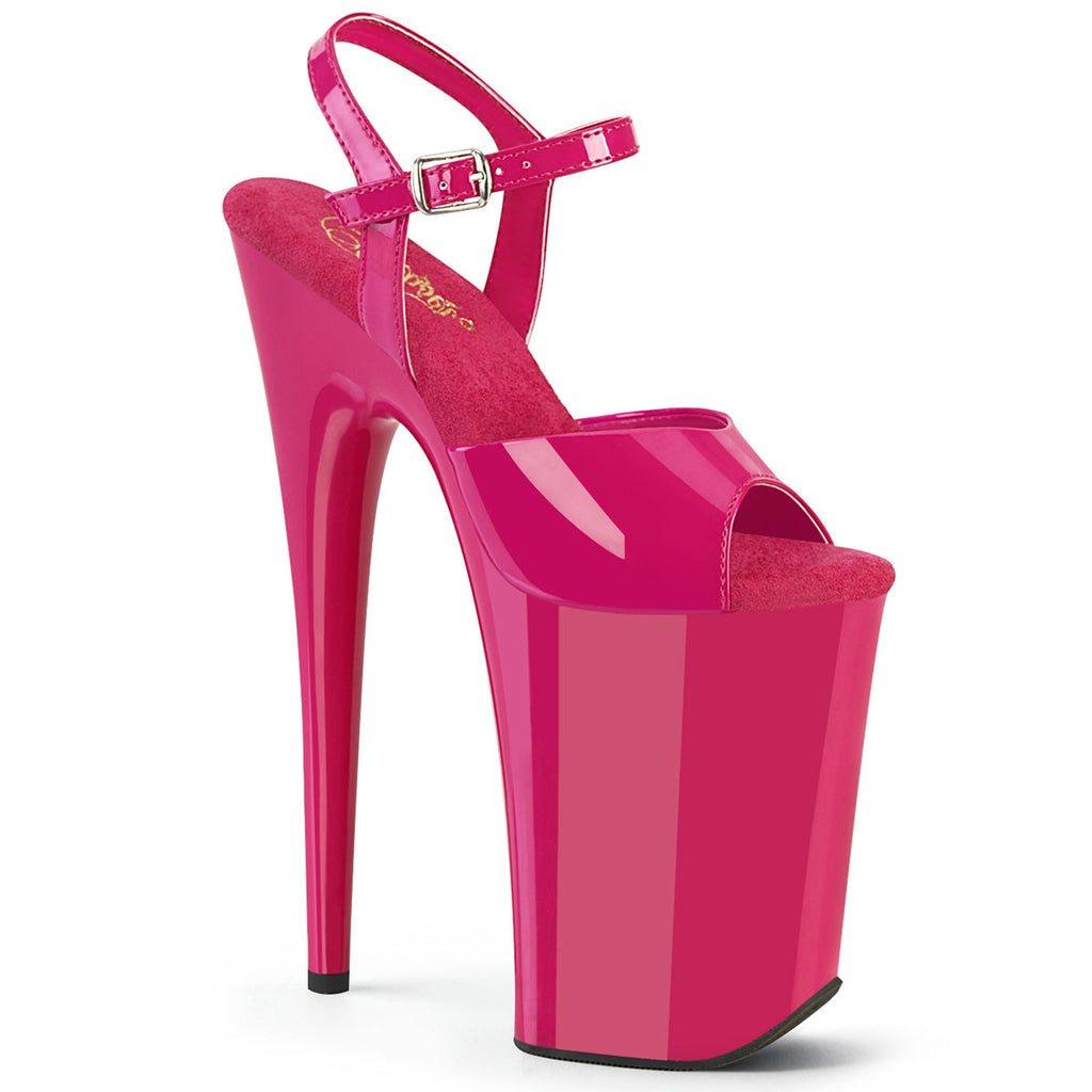 Pleaser  Sandals INFINITY-909 H. Pink Pat/H. Pink