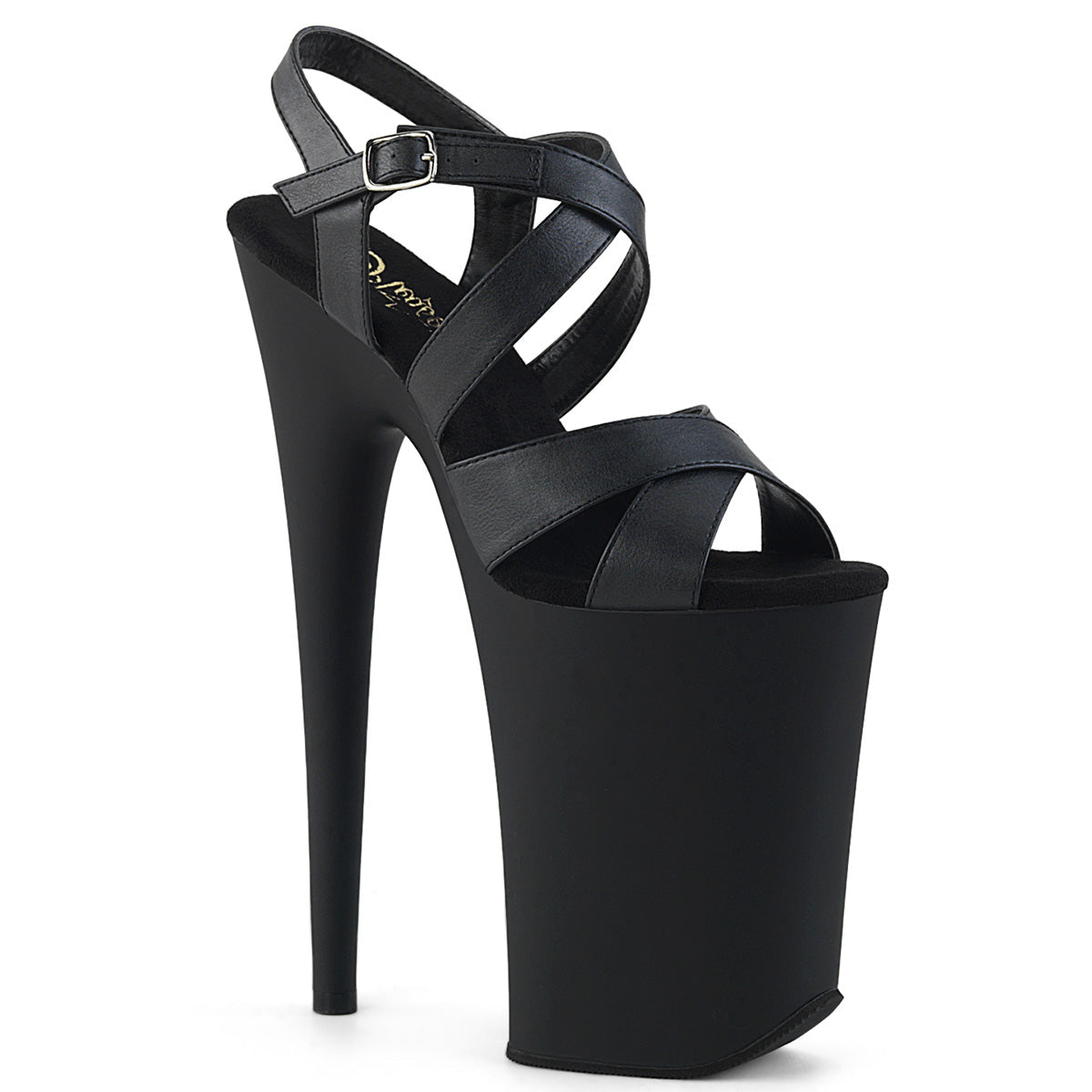 Pleaser Women's Platform Shoes INFINITY-997 Blk Faux Leather/Blk Matte