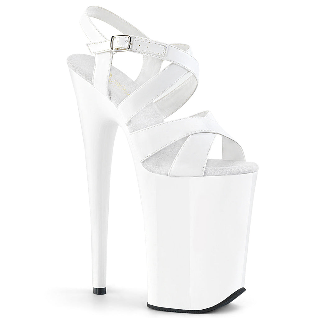 Pleaser Women's Platform Shoes INFINITY-997 Wht Pat/Wht