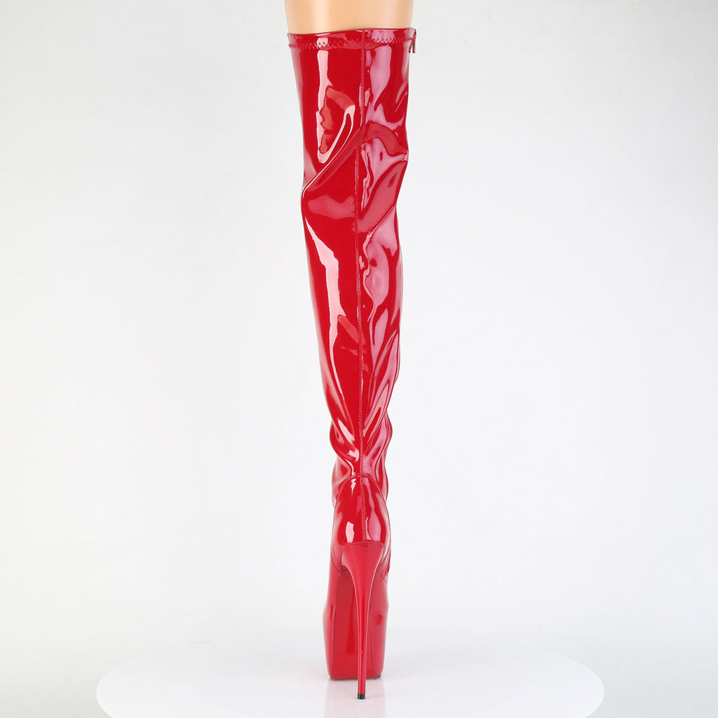 Pleaser Women's Platform Shoes JUBILANT-3000 Red Str. Pat