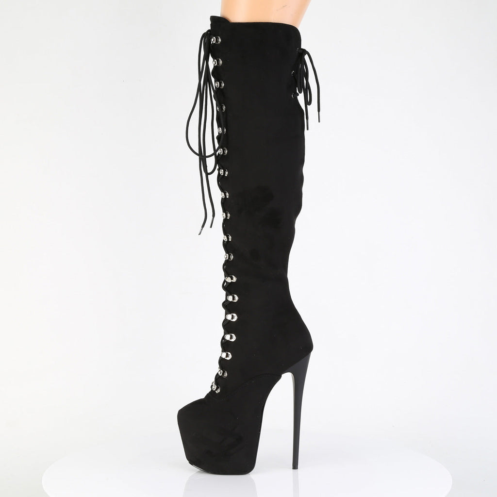 Pleaser Women's Platform Shoes JUBILANT-3012FS Blk Faux Suede