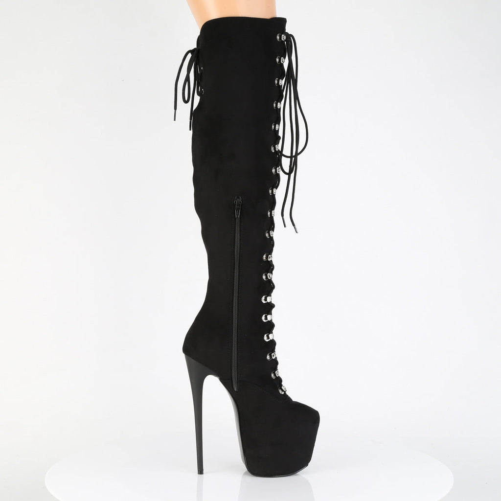 Pleaser Women's Platform Shoes JUBILANT-3012FS Blk Faux Suede