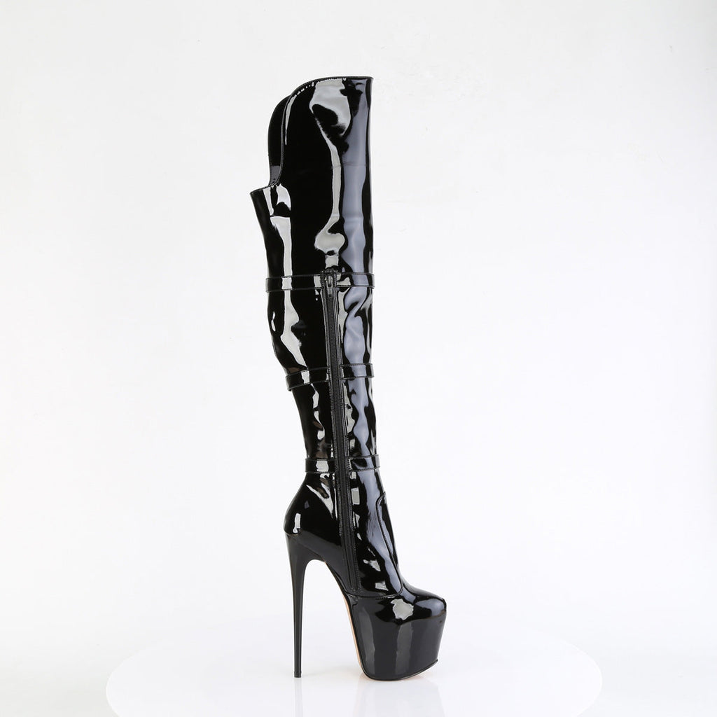 Pleaser Women's Platform Shoes JUBILANT-3018 Blk Str. Pat
