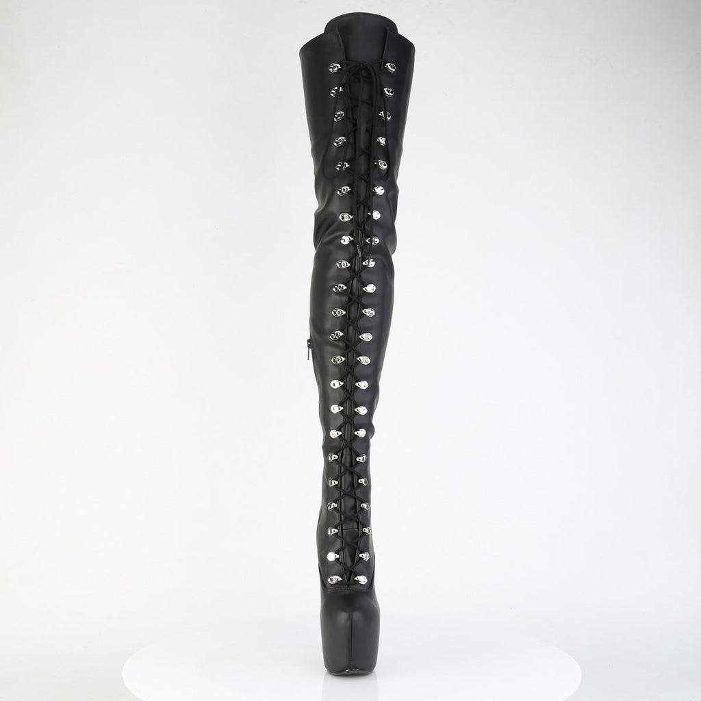 Pleaser Women's Platform Shoes JUBILANT-4012 Blk Str. Faux Leather
