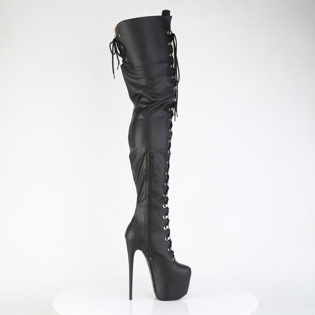 Pleaser Women's Platform Shoes JUBILANT-4012 Blk Str. Faux Leather