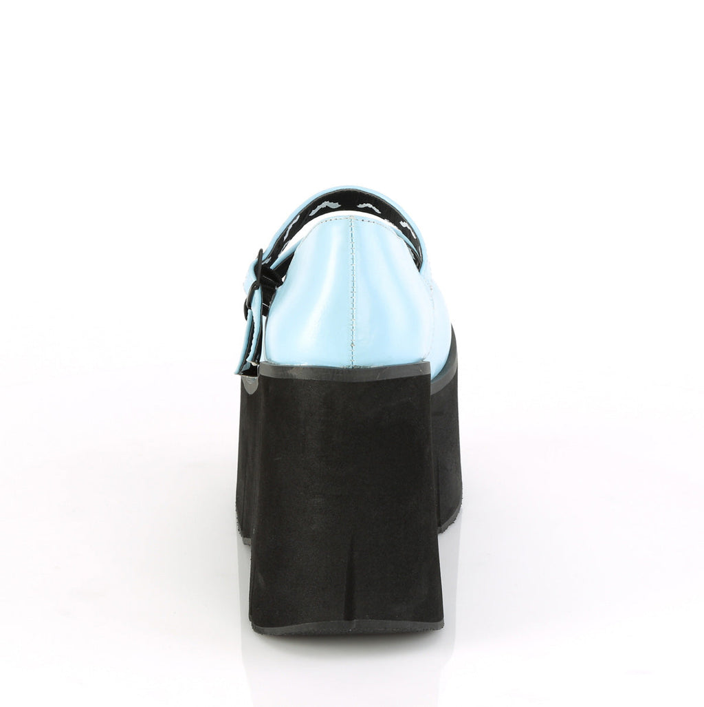 DemoniaCult Womens Pumps KERA-08 B. Blue Vegan Leather