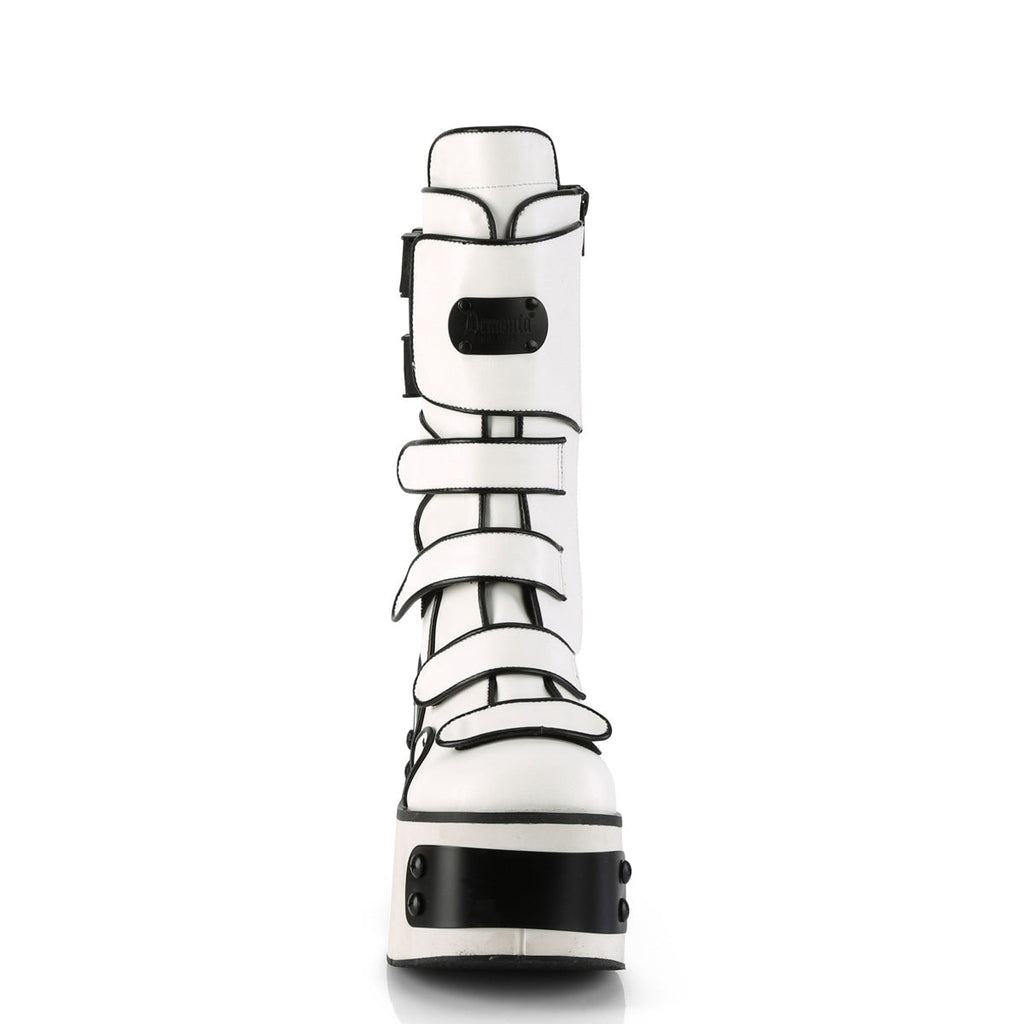 DemoniaCult  Boots KERA-108 Wht Vegan Leather