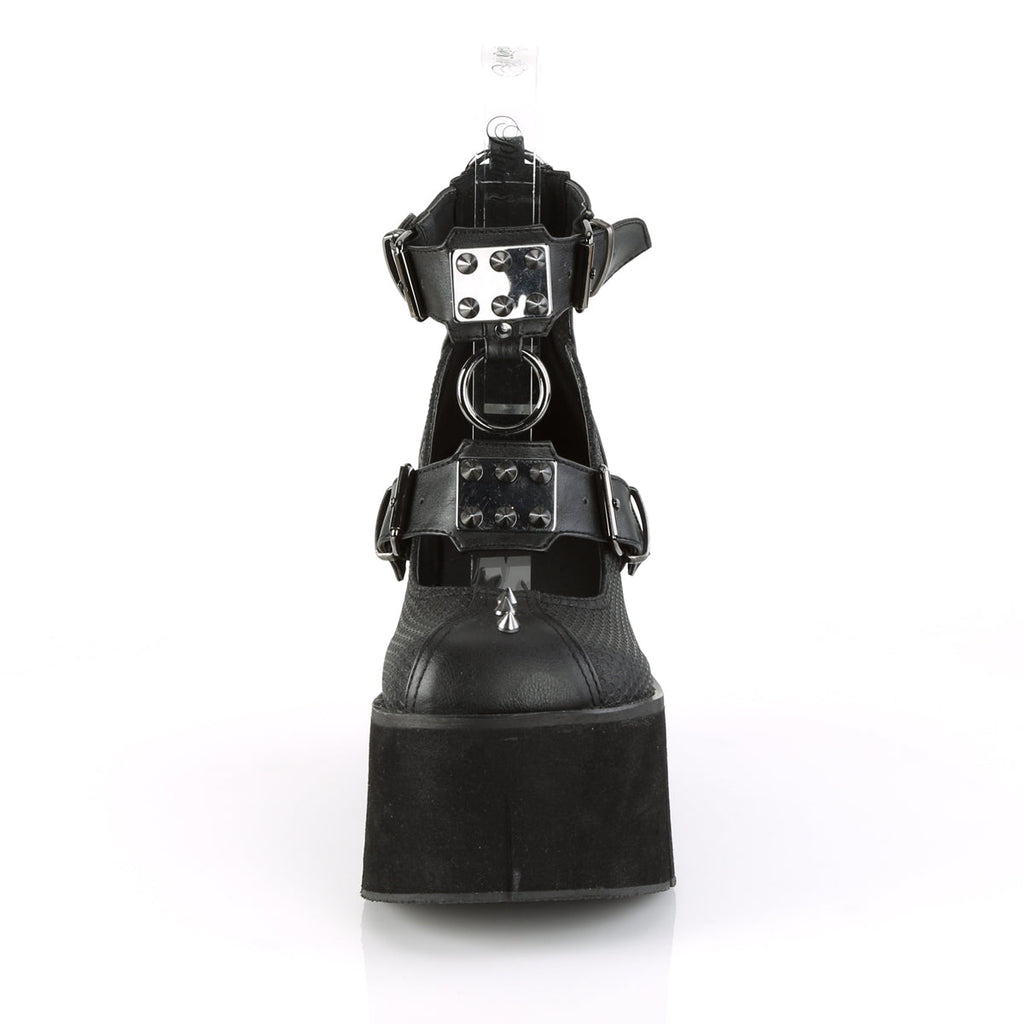 DemoniaCult Womens Pumps KERA-12 Blk Vegan Leather