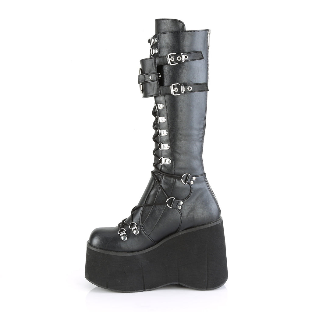 DemoniaCult Womens Boots KERA-200 Blk Vegan Leather