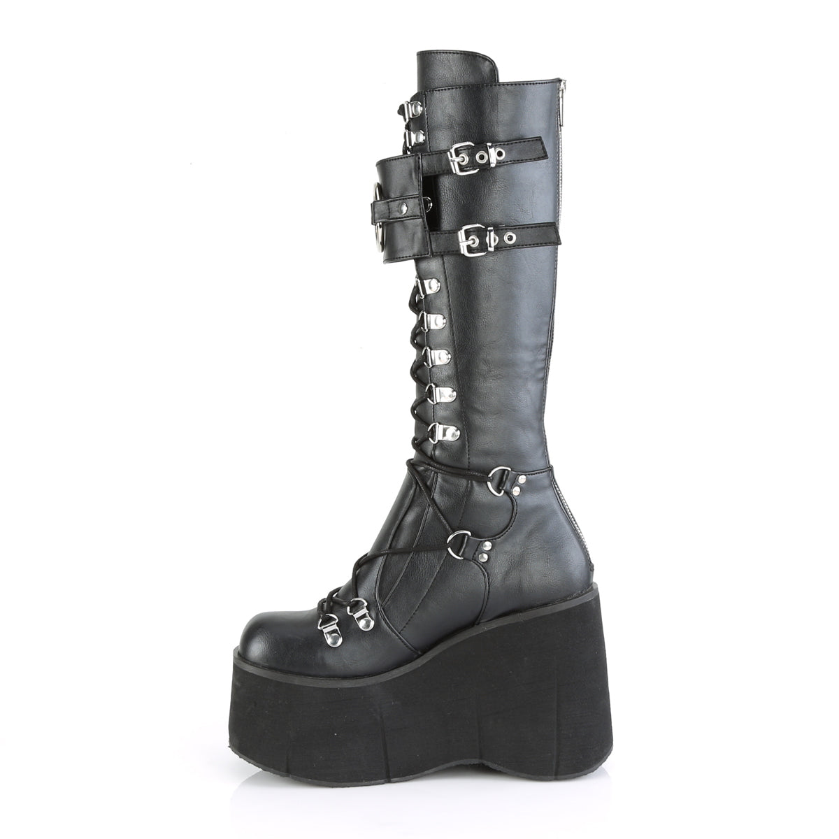 DemoniaCult Womens Boots KERA-200 Blk Vegan Leather
