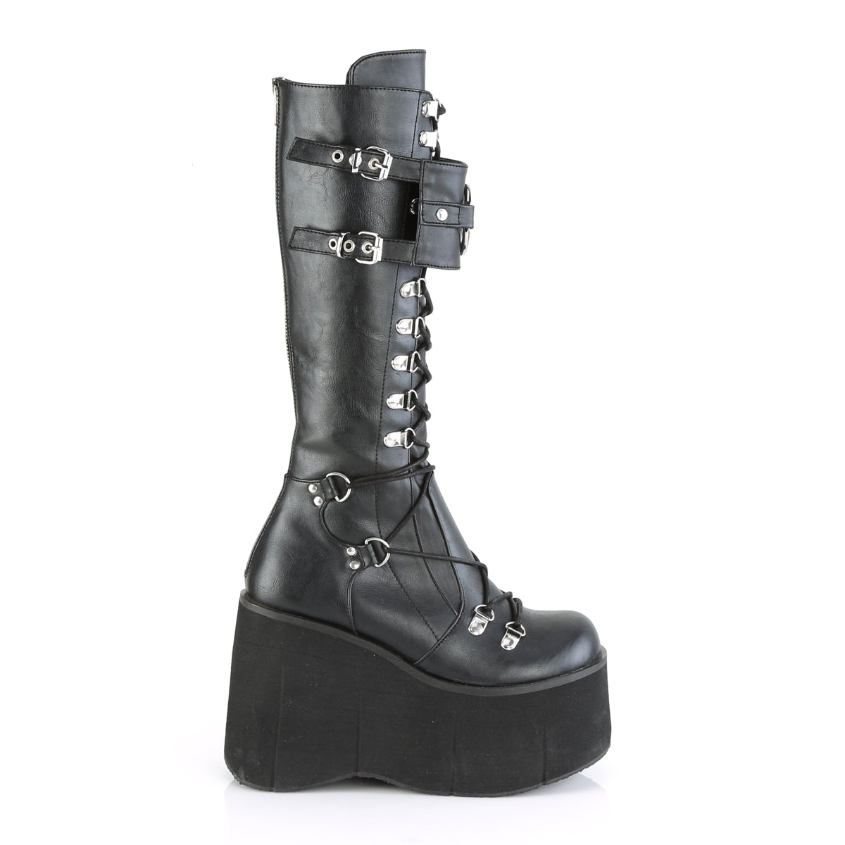 DemoniaCult Womens Boots KERA-200 Blk Vegan Leather