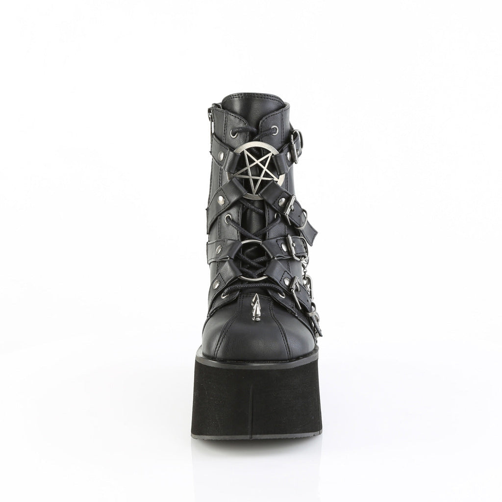 DemoniaCult Women's Ankle Boots KERA-68 Blk Vegan Leather