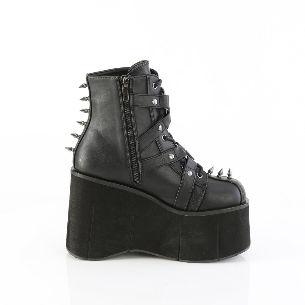 DemoniaCult Women's Ankle Boots KERA-68 Blk Vegan Leather