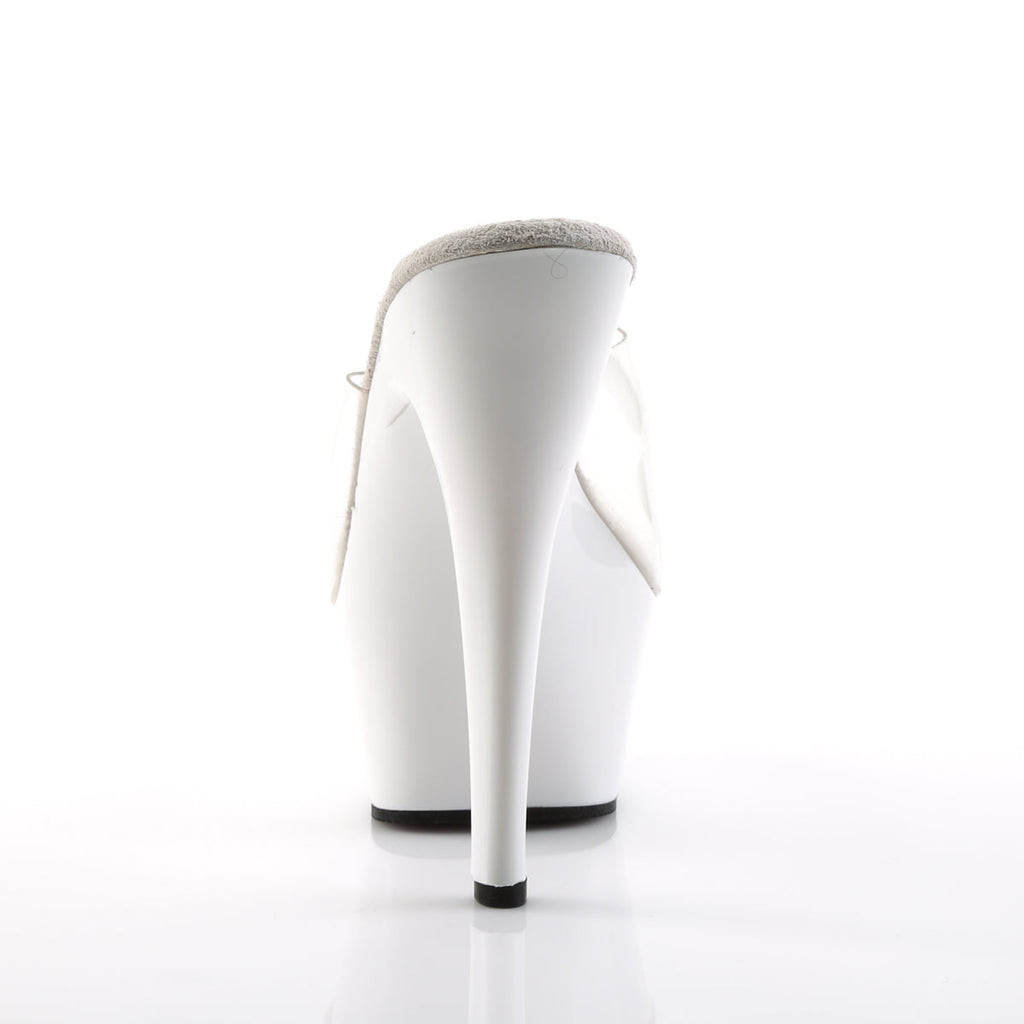 Pleaser Womens Sandals KISS-201 Clr/Wht