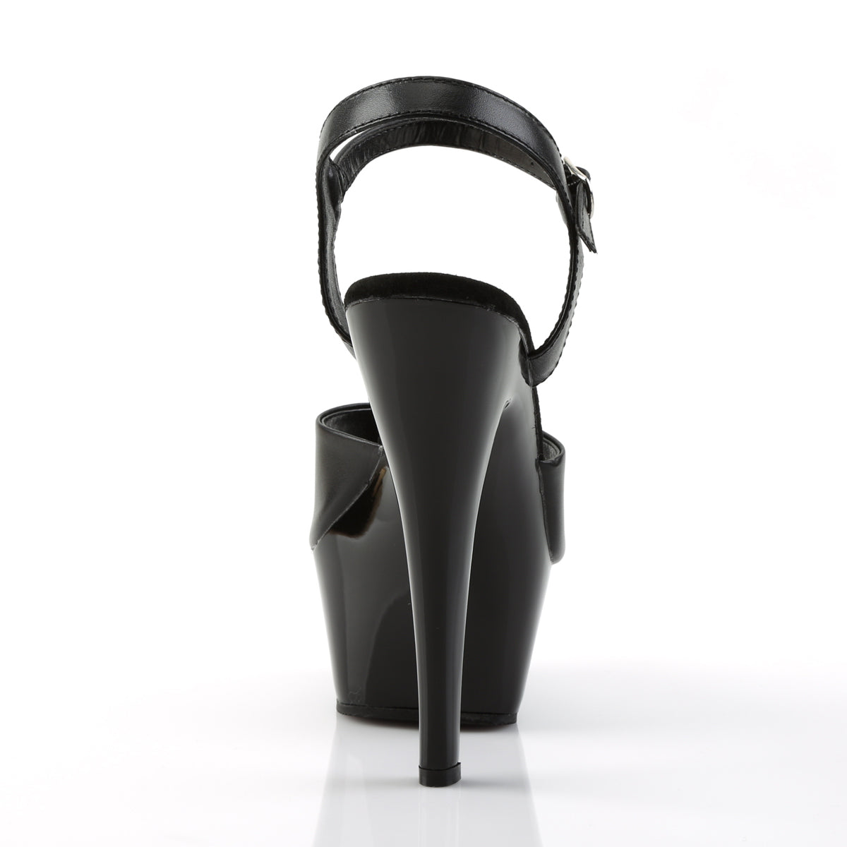 Pleaser Womens Sandals KISS-209 Blk Leather/Blk