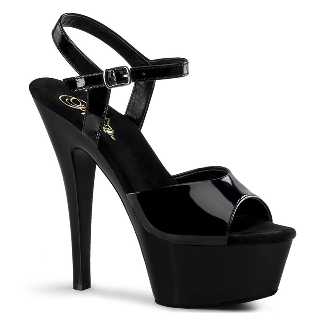 Pleaser Women's Platform Shoes KISS-209 Blk Pat/Blk